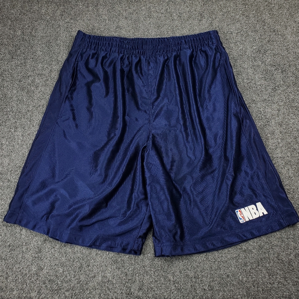 Vintage Y2K NBA Elevation Basketball Shorts Large Dazzle Shiny Shimmer Baggy